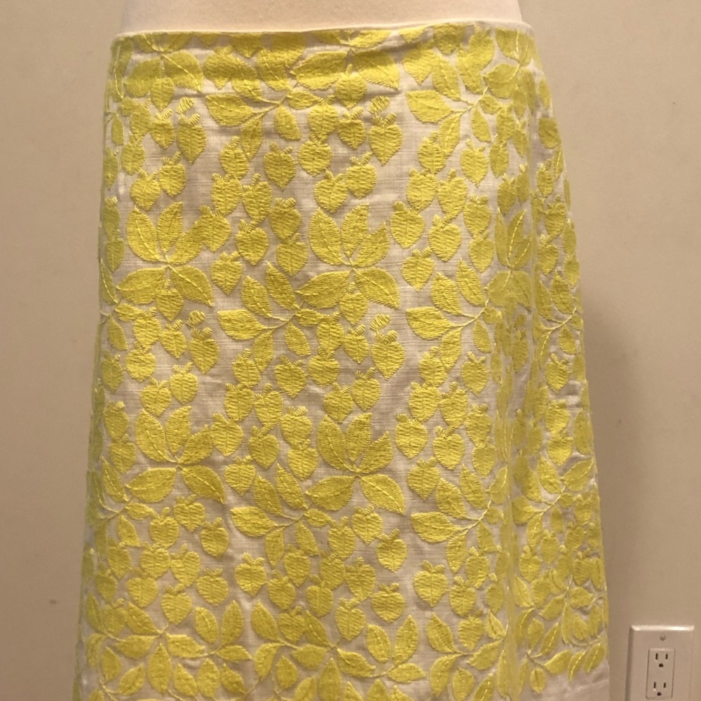Boden yellow floral skirt
